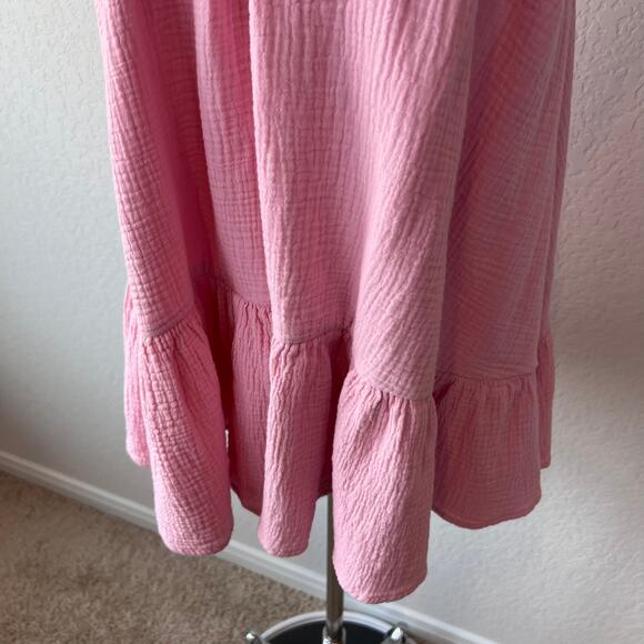 Mable Pink Tiered Sleeveless Mini Dress size Small Shoujo Coquette Strappy - Picture 3 of 9